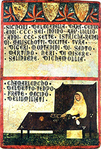 Guido di Graziano,
Frate di San Galgano, 1324, Archivio di Stato di Siena