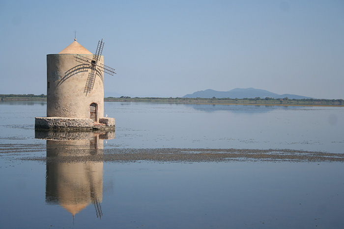 The lagoon of Orbetello and the Spanish Mill 
