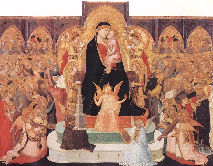 Ambrogio Lorenzetti, Madonna with Angels and Saints (Maestà)