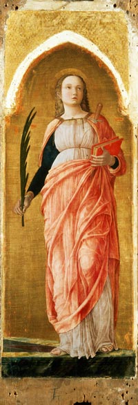 Andrea Mantegna, St Justina, 1453-1455,  Pinacoteca di Brera, Milan