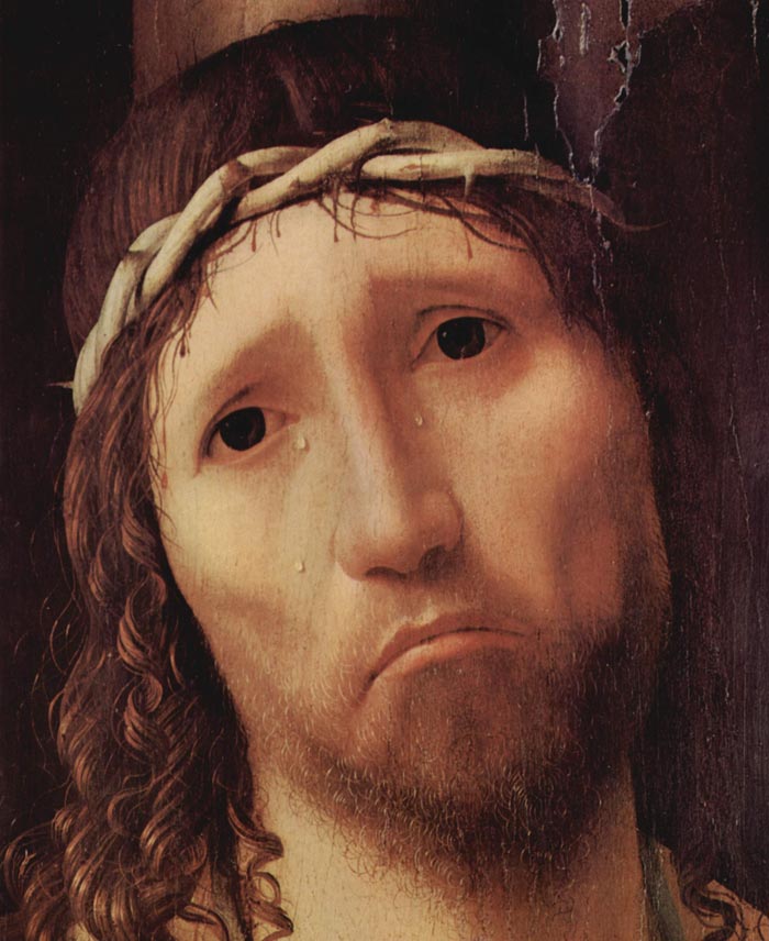 Antonello da Messina (1430–1479), Ecce Homo, 1475 circa, olio su tavola di rovere, 48,5×38 cm, Piacenza, Galleria del Collegio Alberoni