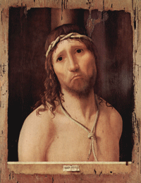 Antonello da Messina (1430–1479), Ecce Homo, 1475 circa, olio su tavola di rovere, 48,5×38 cm, Piacenza, Galleria del Collegio Alberoni