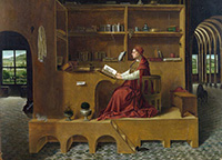 Antonello da Messina (1430–1479), San Girolamo nello studio (particolare), 1474-1475 circa, olio su tavola di tiglio, 45,7×36,2 cm, Londra, National Gallery