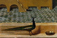 Antonello da Messina (1430–1479), San Girolamo nello studio, 1474-1475 circa, olio su tavola di tiglio, 45,7×36,2 cm, Londra, National Gallery (detail)