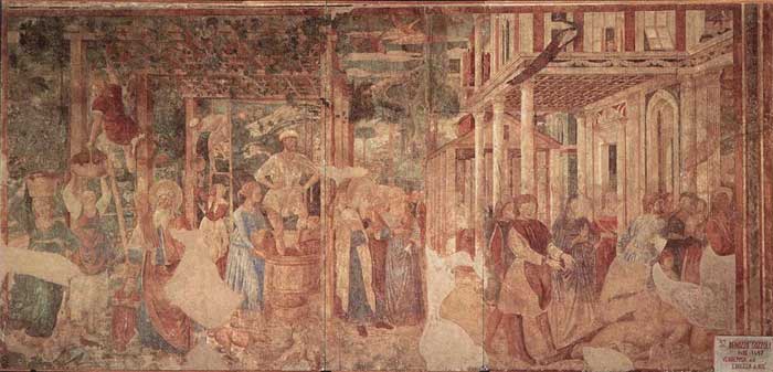 Benozzo Gozzoli, The Vintage and Drunkenness of Noah, Camposanto (Graveyard), Pisa.