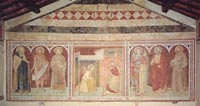 Pietro Lorenzetti, Annunciazione dei Santi, Castiglione del Bosco (Montalcino), Cappella di San Michele Arcangelo