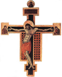 Cimabue, Crocifisso, 1268-71, 336 x 267 cm, San Domenico, Arezzo
