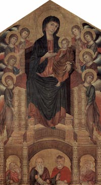 Santa Trinita Madonna, Painted around 1280 for the high altar of the church of Santa Trinità. At the Uffizi since 1919Santa Trinita Madonna, Painted around 1280 for the high altar of the church of Santa Trinità. At the Uffizi since 1919.