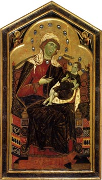 Dietisalvi di Speme, Madonna Galli-Dunn, 1265 circa, tempera e oro su tavola, 120×70 cm, Pinacoteca nazionale, Siena

