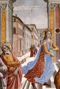 Domenico Ghirlandaio, The Presentation at the Temple, fresco in the Cappella Tornabuoni, Santa Maria Novella, Firenze 