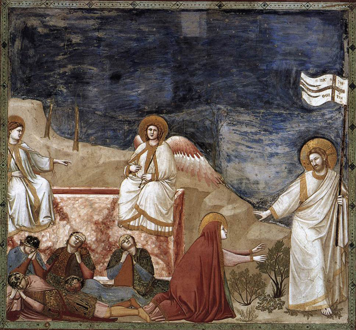 what did giotto introduce into paintings of religious scenes