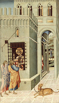 Saint John the Baptist in Prison Visited by Two Disciples