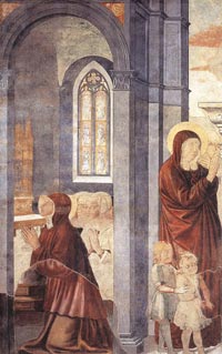 St Augustine Leaving his Mother by Benozzo Gozzoli 