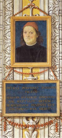 Pietro Perugino, Self-portrait, 1497-1500, Collegio del Cambio, Perugia. 