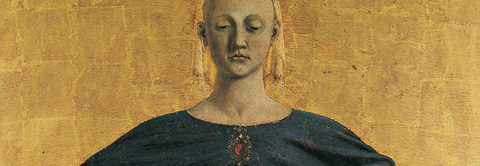 Piero della Francesca, Madonna della Misericordia, 1445-1462, olio su tavola. Museo Civico, Sansepolcro

