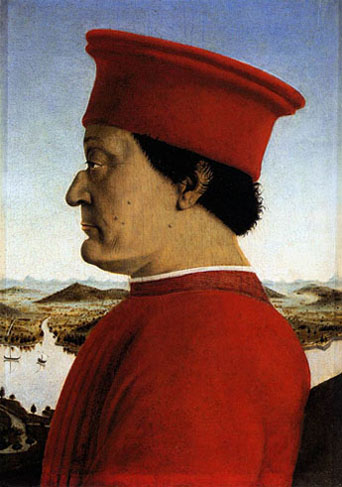 Diptych Portrait of Battista Sforza and Federico da Montefeltro, Duke of Urbino (1472)