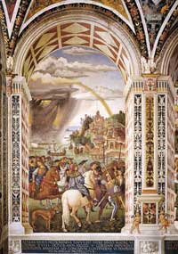 Pinturicchio, Enea Piccolomini Leaves for the Council of Basle