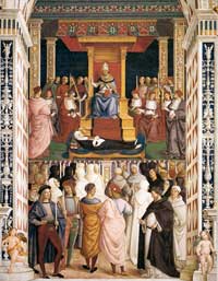Pinturicchio, The Canonization of Catherine of Siena by Pope Pius II