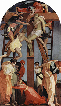 Rosso Fiorentino, Deposition, 1521, oil on wood. Pinacoteca Comunale di Volterra