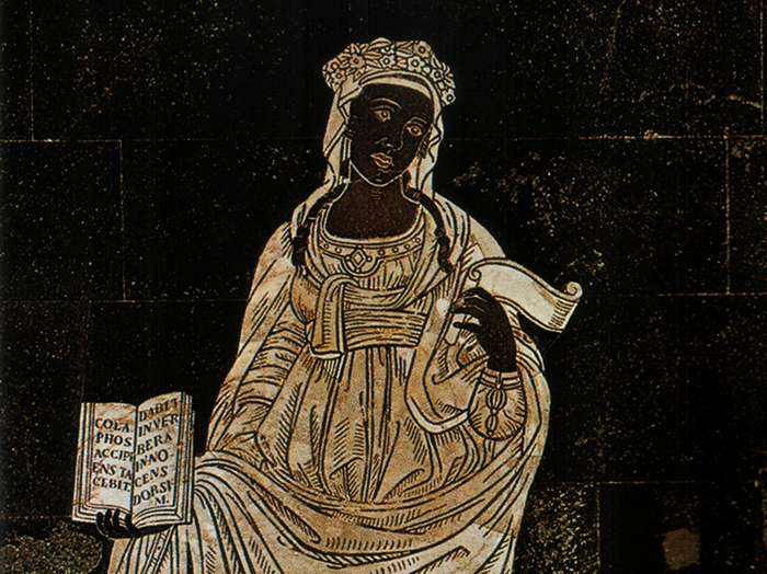 Guidoccio Cozzarelli, Libyan Sibyl, mosaic floor (detail) 148, Siena, Cathedral of Santa Maria Assunta, left nave


