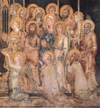 Simone Martini, Maestà (Madonna with Angels and Saints), 1312 - 1315, Palazzo Pubblico, Siena