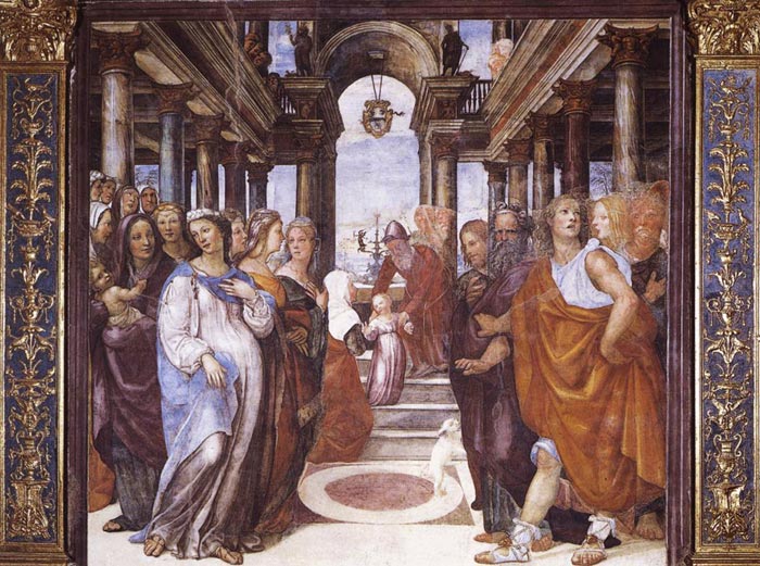 Il Sodoma, Presentazione di Maria al tempio. 1518-32. Affresco. Siena, Oratorio di San Bernardino, Siena

