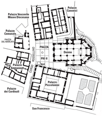 Kaart van Piazza Pio II