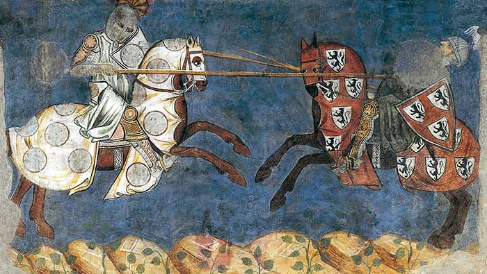 Azzo di Masetto, Tournament and Hunting Scenes (1289), Palazzo Publicco in San Gimignano