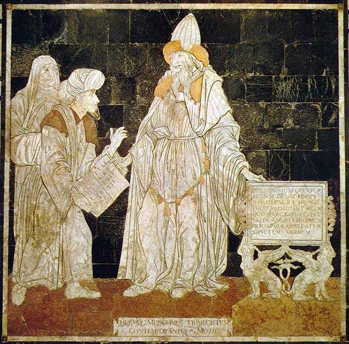 Guidoccio Cozzarelli, Libyan Sibyl, mosaic floor (detail) 148, Siena, Cathedral of Santa Maria Assunta, left nave

