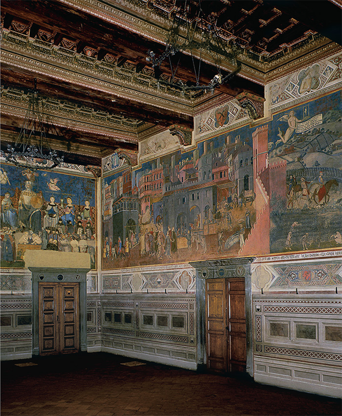  Allegory of the Good Government, fresco in the Palazzo Pubblico, Siena