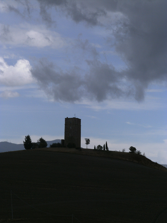 Tarugi tower in the Val di Chiana between Radicofani and Chiusi
