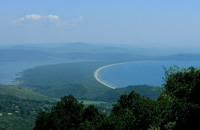 Tombolo Feniglia, vista da Monte Argentario