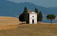 Capella Vitaleta, tra San Quirico d'Orcia e Pienza