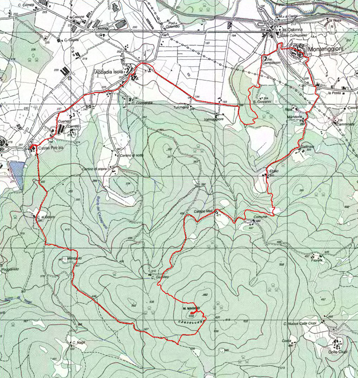 Mappa Anello Monteriggioni 