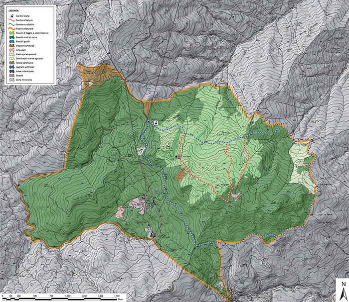 Mappa Pigelleto Natural Reserve